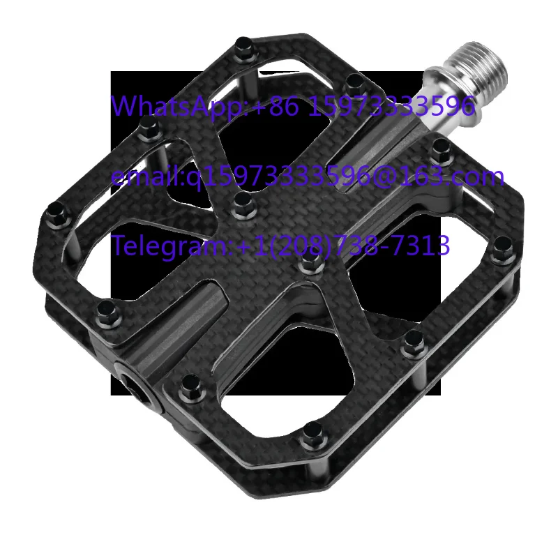 Dreadnought Carbon Fiber Pedals - Titanium Alloy Triple Design for Mountain Bike, Road Bike & Forest Cycling