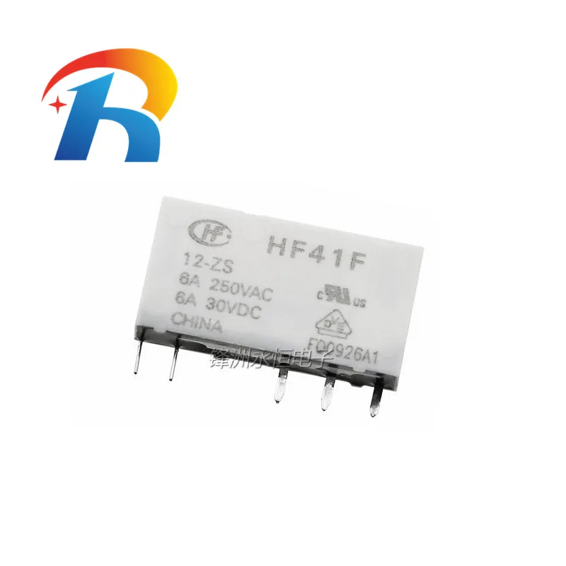 Free shipping 10PCS/LOT  relay HF41F-24-ZS HF41F-12-ZS HF41F-5-ZS (555) 6A 5PIN HF41F 5VDC 12VDC 24VDC relay socket new original