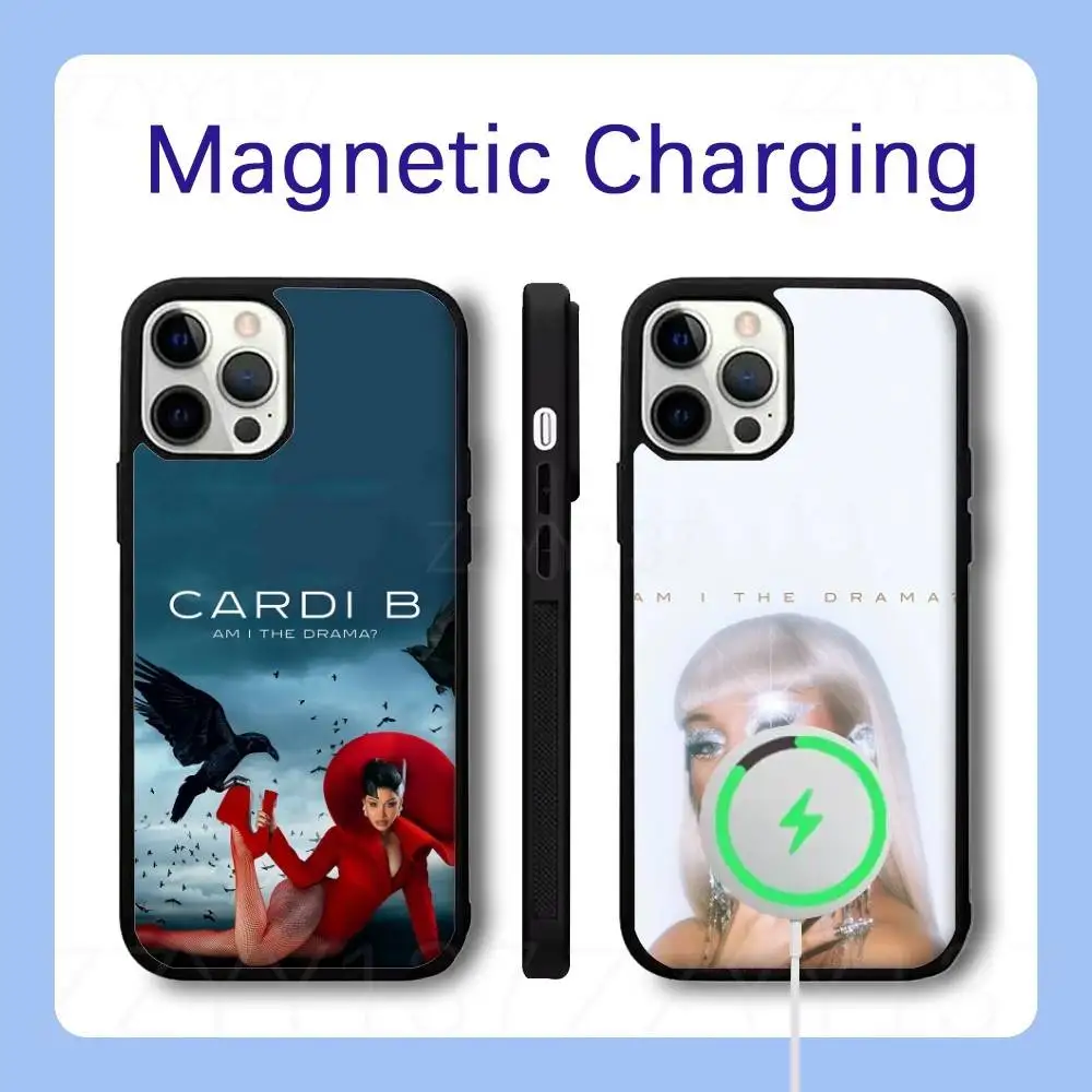 

C-Cardi B I Am The Drama Phone Case For iPhone 17,16,15,14,13,12,11,Pro,Max,Plus,Air,Mini,SE Magsafe Magnetic Wireless Charging