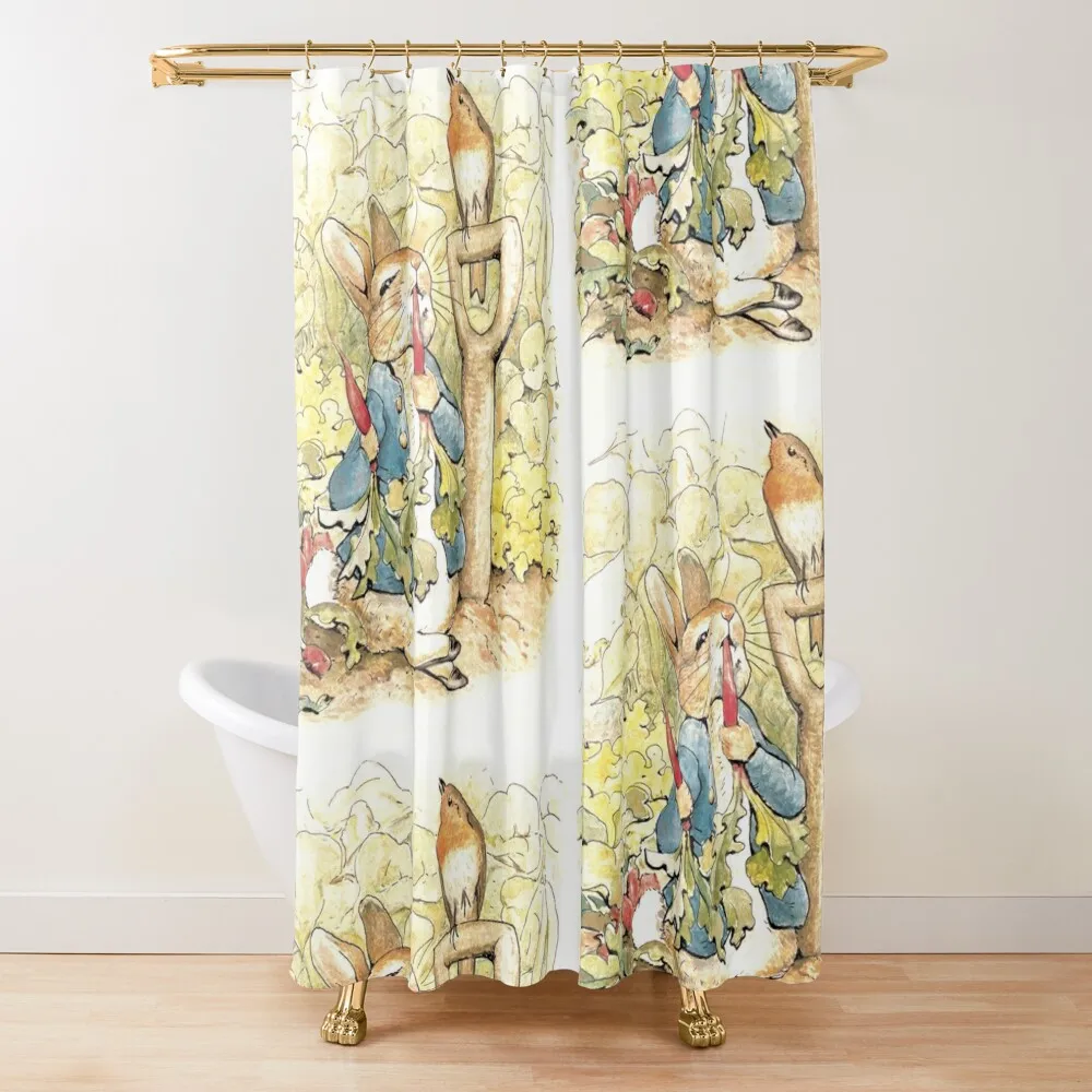 

Peter Rabbit in the Garden - Beatrix Potter Shower Curtain Modern Accessory Bathrooms Bathtub Bathroom For Shower Curtain