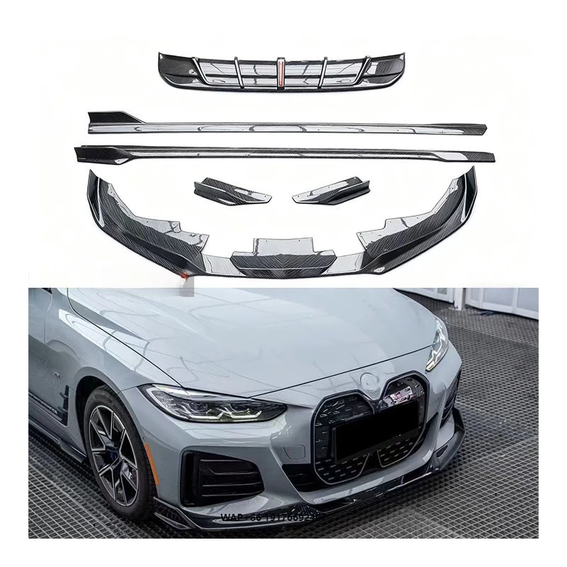 

New for 4 Series G26 430i Carbon Fiber Body Kit with Exhaust Front Lip Diffuser Side Skirt Spoiler Bumper
