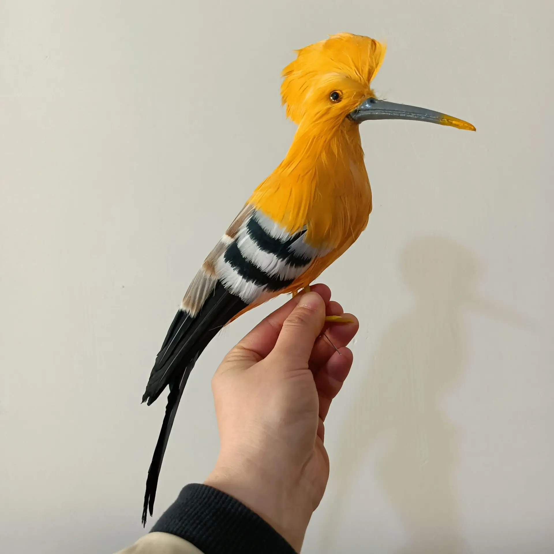 Simulation Hoopoe Bird Model Foam & Feathers yellow Hoopoe Garden decoration Gift about 32cm