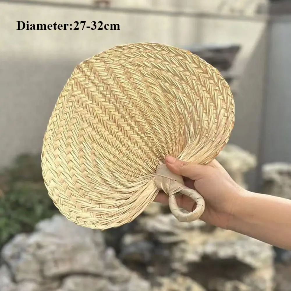 New DIY Summer Handmade Fans Heart Shaped Home Decoration Bamboo Woven Fan Artificial DIY Fan Cooling Banana Fan