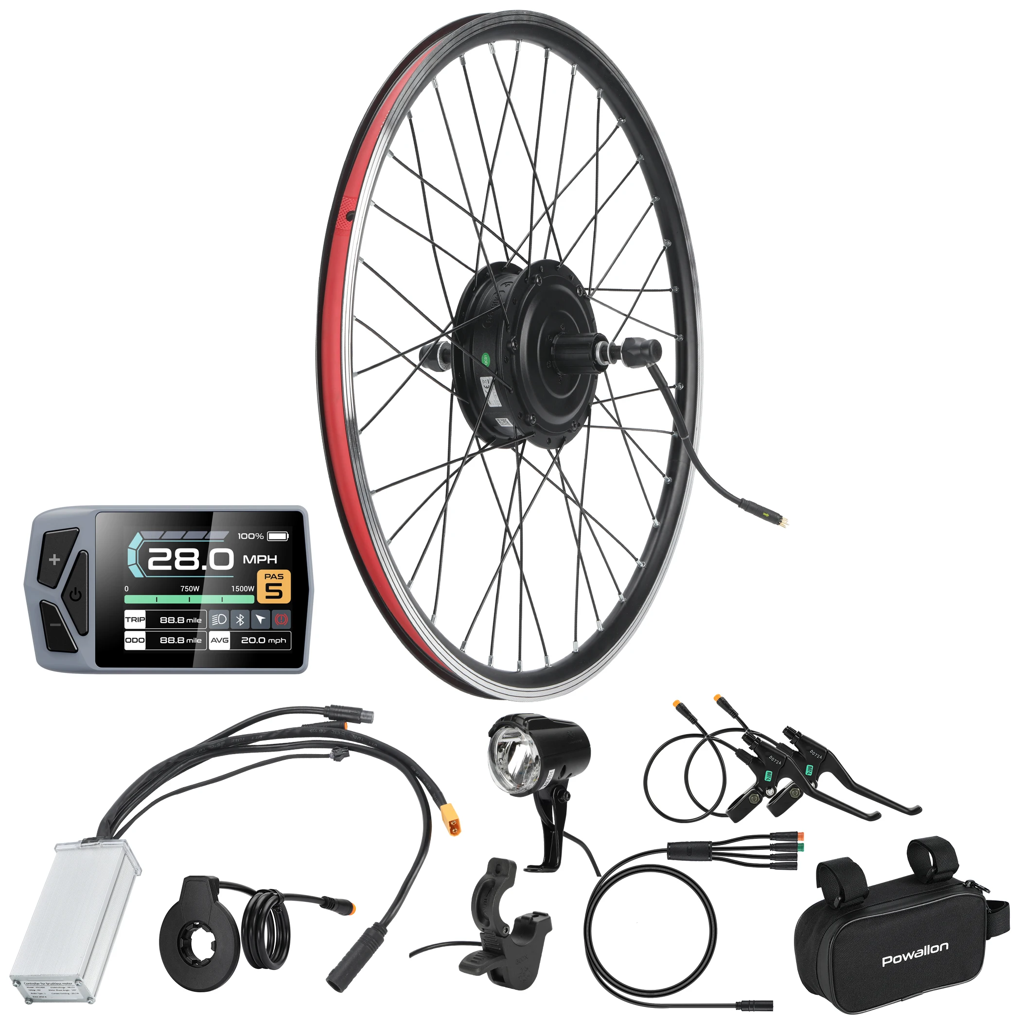 BAFANG G020 500W Rear-wheel Hub Motor Kit, Suitable for 26 Inch/28/29/700C MTB Bikes and City Bikes