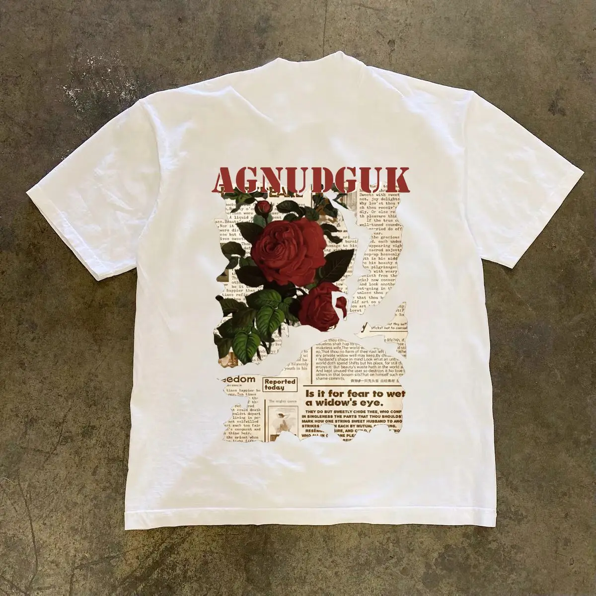 

ort Sve T-irt Men's Casual round Ne Printed Lightweight Breathable Cotton Summer New Sle America Trend Loose Fit