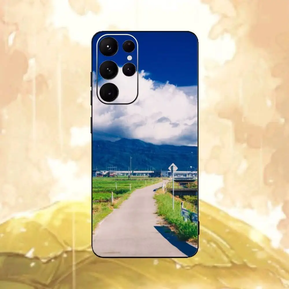 حافظة هاتف الطريق لهاتف سامسونج S25,24,21,22,23,30,Ultra,20,Plus,Fe,Lite,Note غطاء أسود ناعم #5