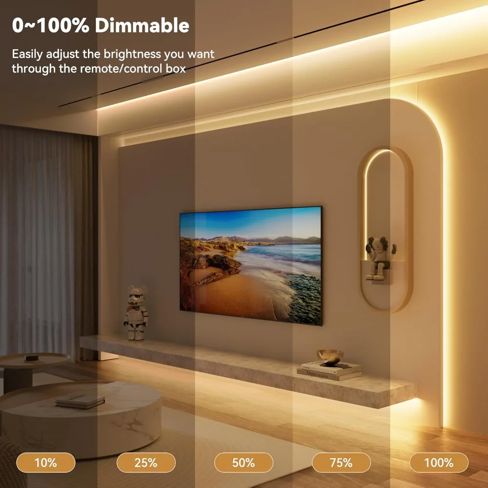 5M 10M WS2811 Flowing Water Led Strip 24V COB CCT Running Water Flowing Ribbon Tape Kit APP/Remote Control Wifi LED Controller