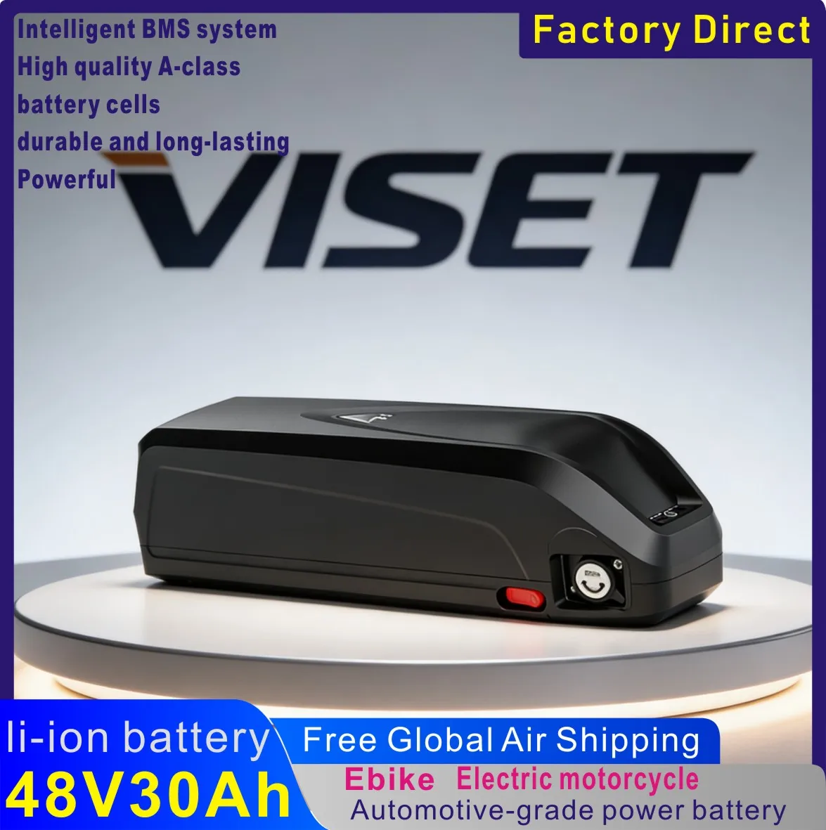 

New 48V 15Ah-30A Hailong/Shark Ebike Battery for 250W -1000W forBafang BBS02 BBS03 BBSHD 48V Motor Hailong 21700 18650 Battery