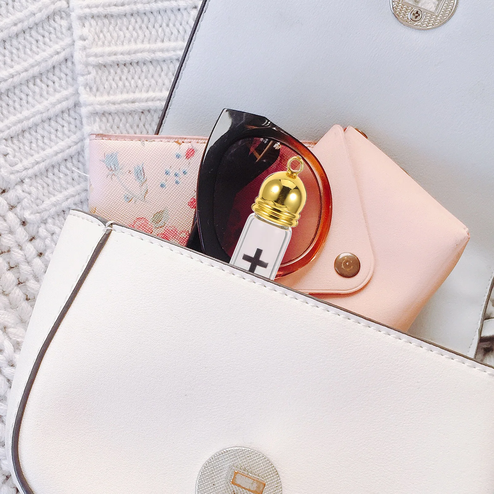 

Cross Holy Water Bottle for Baptism Glass Vessel Christian Church Blessing Protection Holy Water Container Pendant