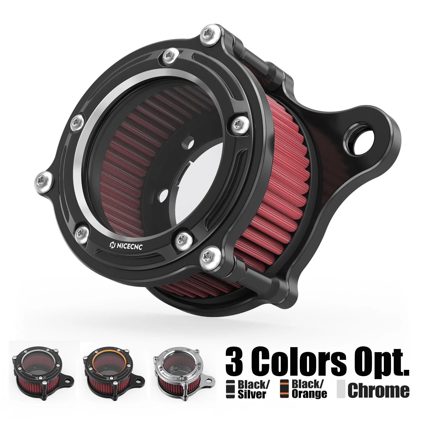 

Air Filter Cleaner Kit For Harley Forty Eight XL1200X 2010-2015 Iron 883 XL883N 09-14 Iron1200 XL1200NS 18-21 Sportster 883 1200