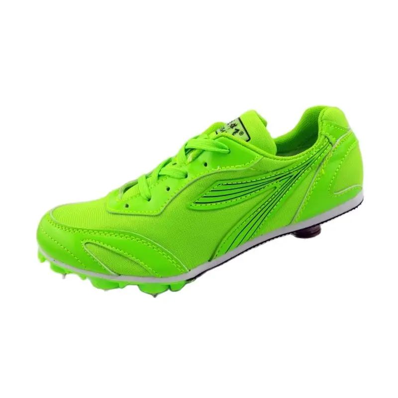 

Spike Running Shoes for Men and Women, Breathable Track and Field Sneakers, Greeen Orange, Hot Sell