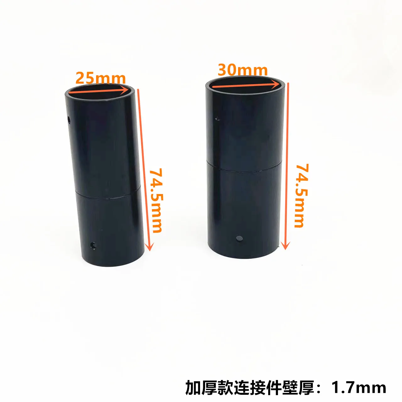 10mm/12mm/16mm/18mm/20mm/25mm Carbon Tube Connection Parts Handheld Rod Joint Aluminium Alloy Pipe Connector for RC UAV Drone