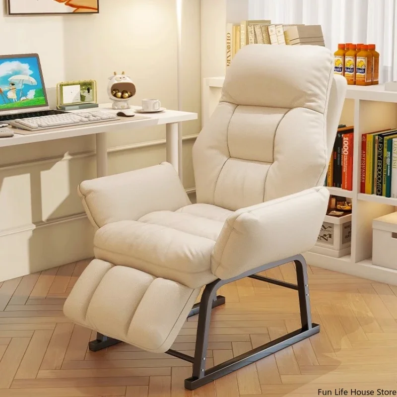 

Comfortable Sedentary Home Lazy Sofa Computer Chair, Office Desk Chair, Bedroom Reclining Backrest Gaming Chair, Home Furniture