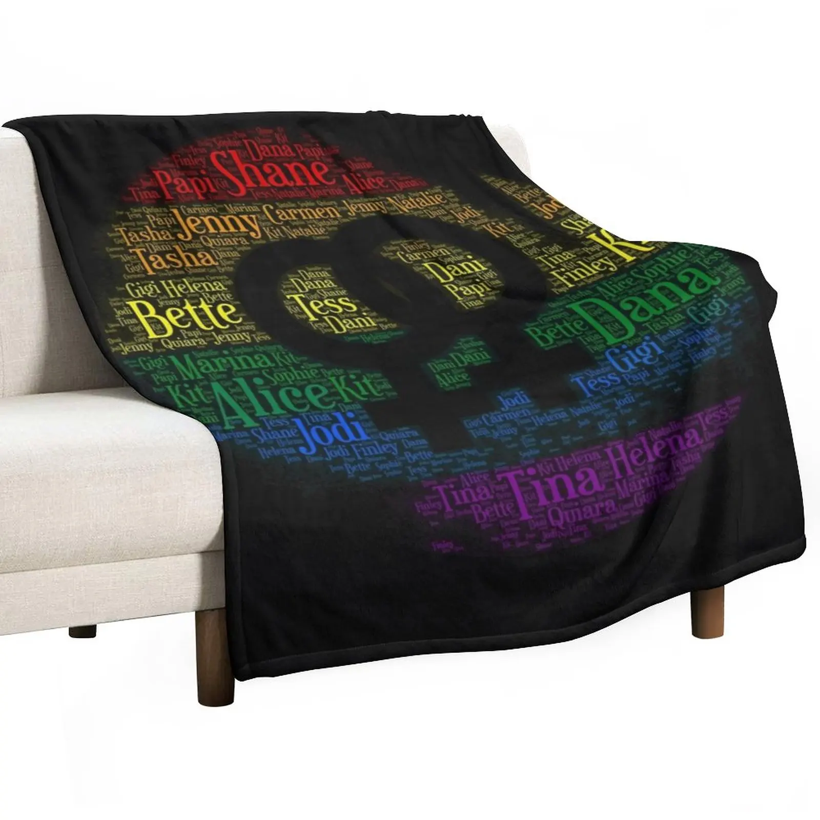 

New Lesbian Character Words Shirt Throw Blanket Decorative Beds Plaid on the sofa Blankets