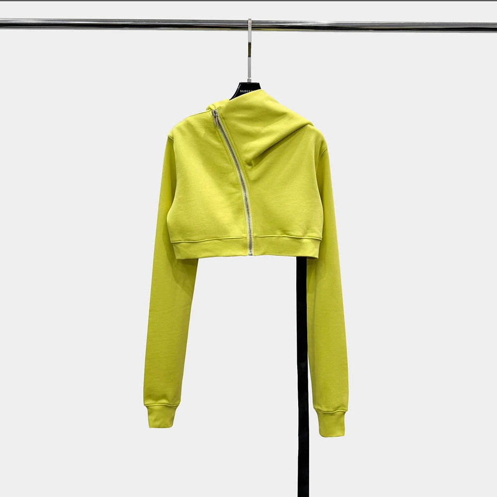 سترة نسائية منسوجة بالكابل Y2K مستوحاة من ربطة عنق وتفاصيل مريحة وقلنسوة سترة قصيرة لخريف وشتاء 2025 جديد #3