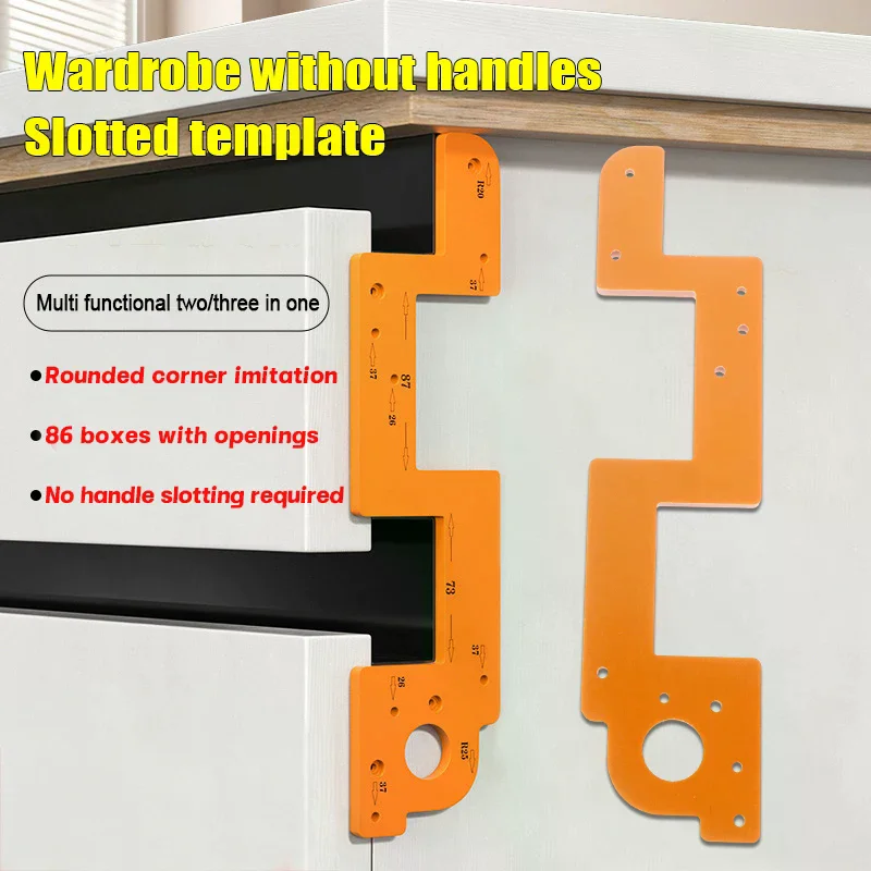 Invisible Embedded Handle Slotting Template Slot Positioning Tool For Wardrobe Kitchen Handle Cabinet Door