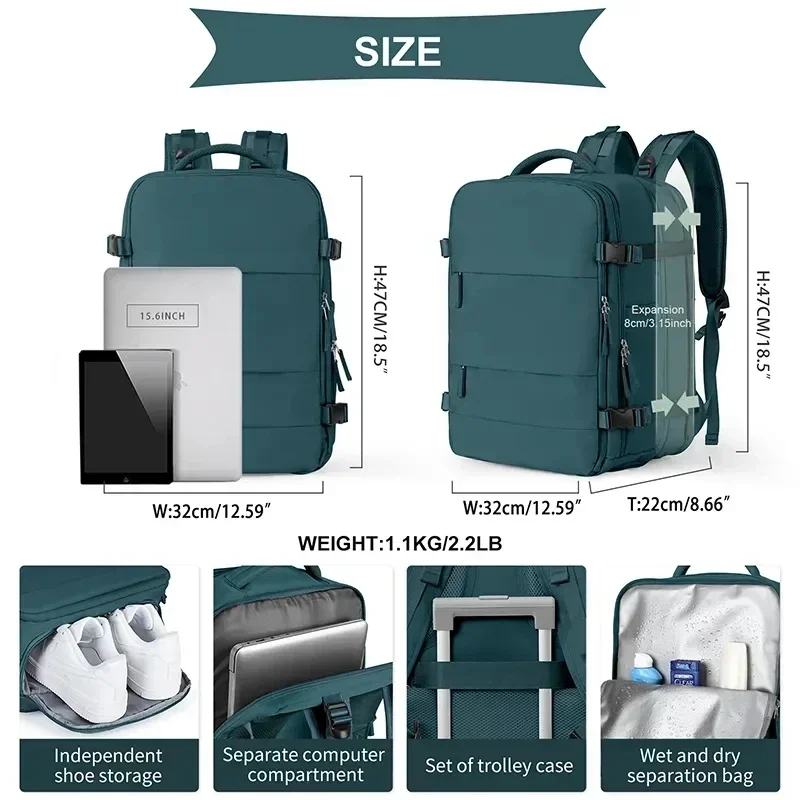 Portable Backpack Aviation Cabin Bag Hand Luggage Travel Backpack Waterproof Laptop Backpack For Women Men