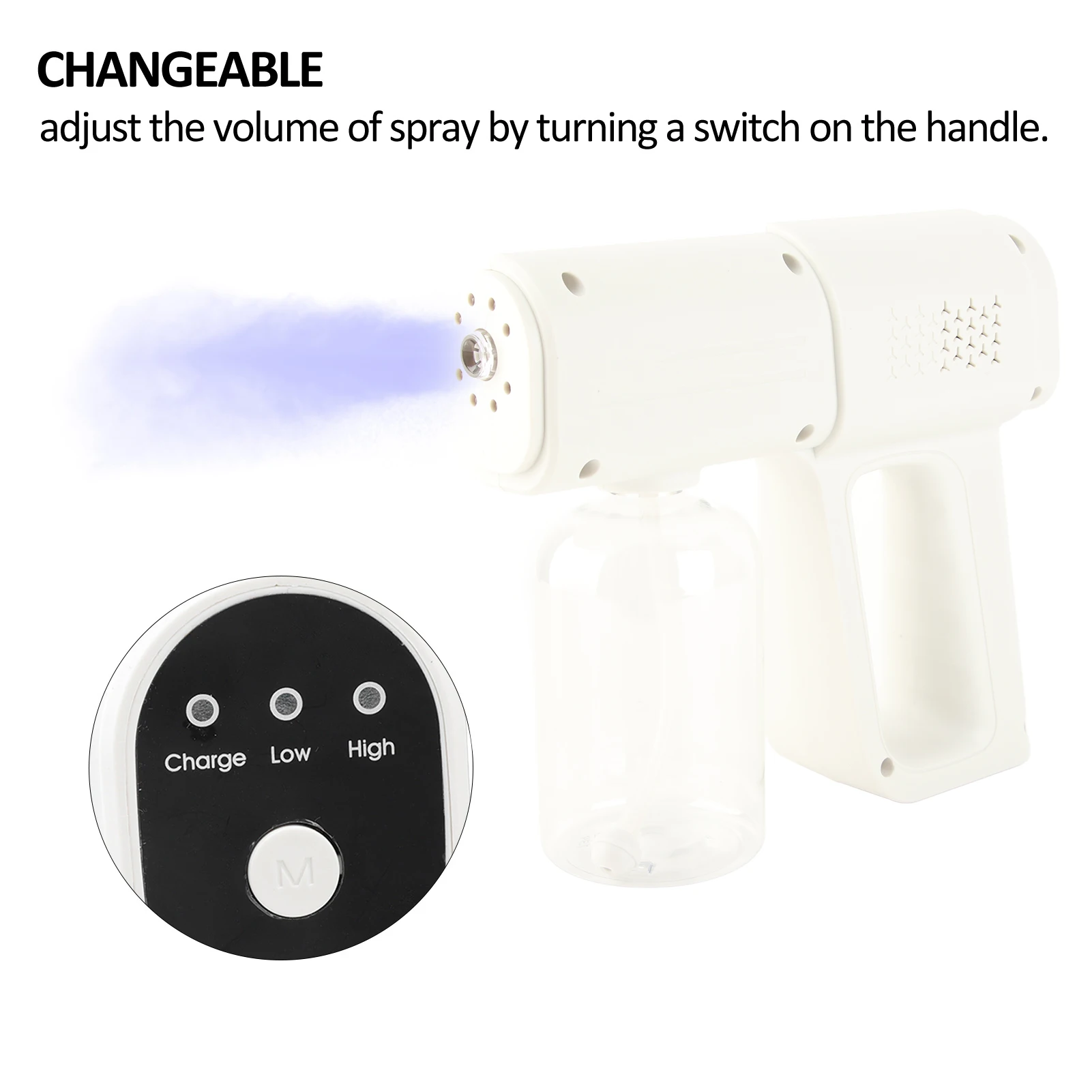 Hair Sprayer Machine Hair Nanometer Sprayer Machine Wireless Rechargeable Blue Light Sprayer Steam Hairdressing