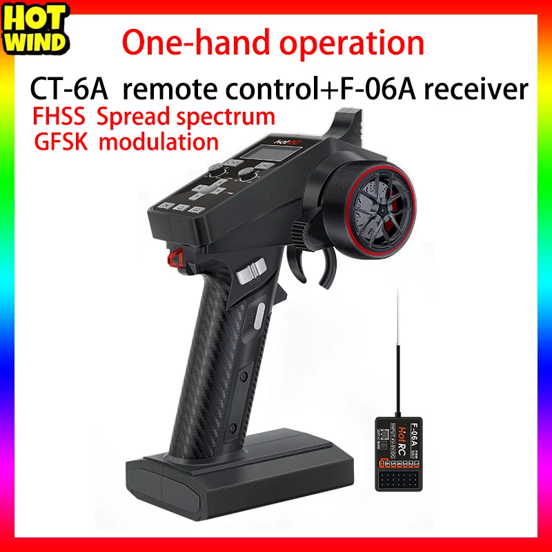 Hotrc Ct-6a 6 canaux 2.4ghz Radio Système Émetteur Télécommande Avec F-06a Récepteur Pour Rc Jouet Voiture Emboîtement Et Bateau De Pêche