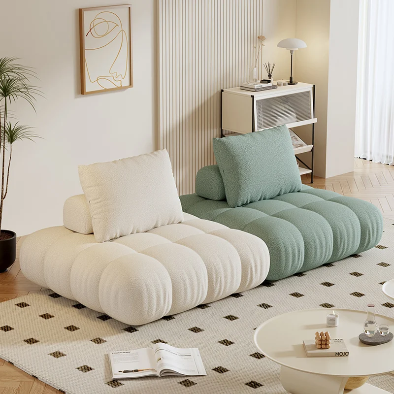 Creative Modular Tofu Sofa French Cream Style Movable Combination Couch Small-Space Tatami Living Room Seating Lounge Couch