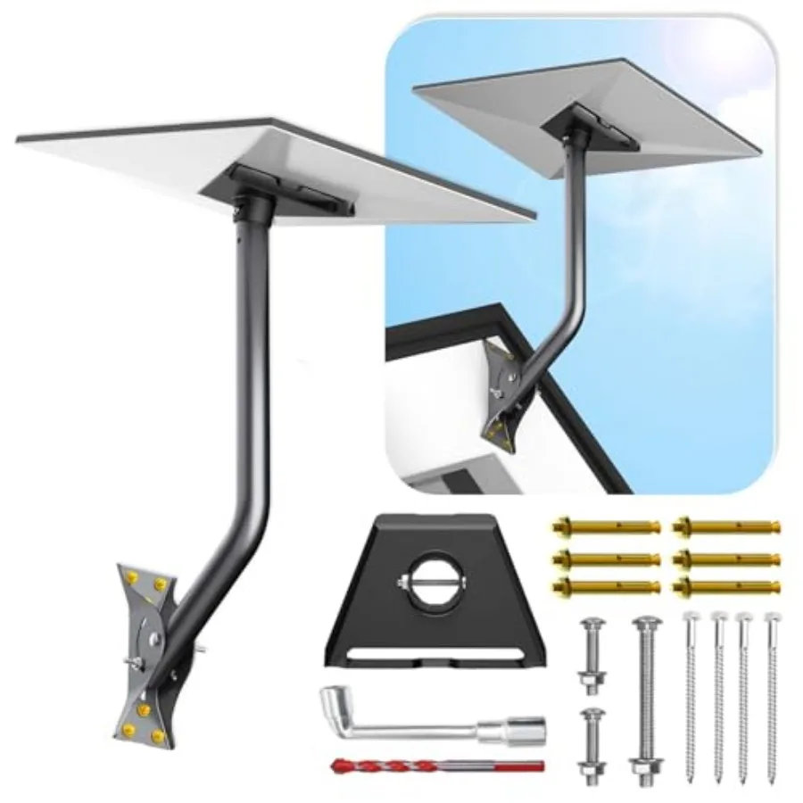 

Gen 3 Mount for Starlink, Adjustable Wall/Roof Mounting Kit Compatible with Starlink Standard 4/4X/V3 Include Aluminum Pipe Ada