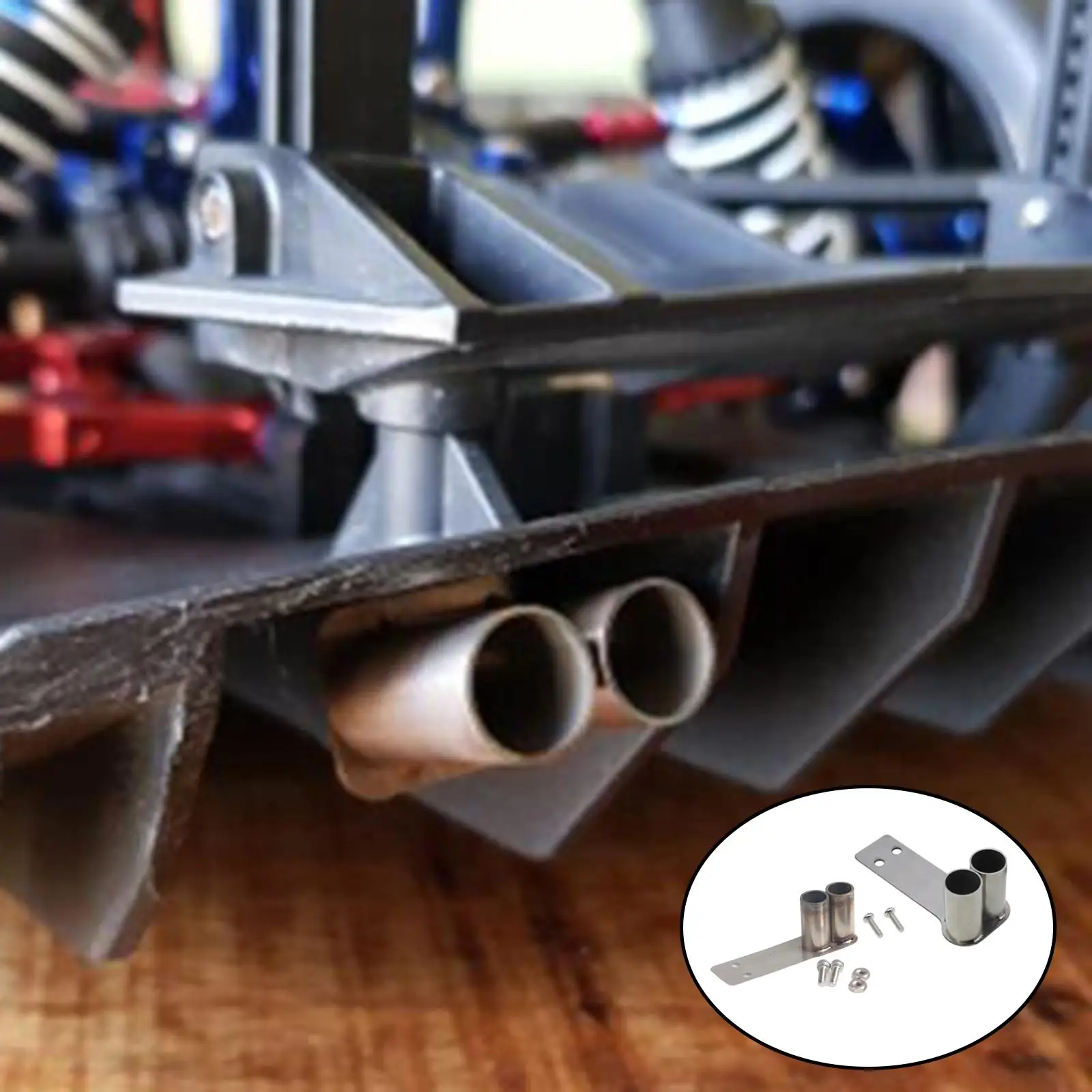 Simulation 1/10 Scale RC Car Exhaust Pipe Rock Car Truck Vehicle Body Parts