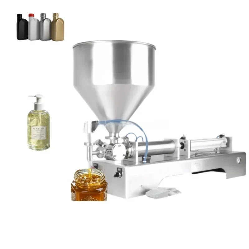 PBOBP Single Head 1000ml Paste Filling Machine Pneumatic Piston for Hand Lotion Face Cream Viscous Liquid Oil Chemical Use Motor
