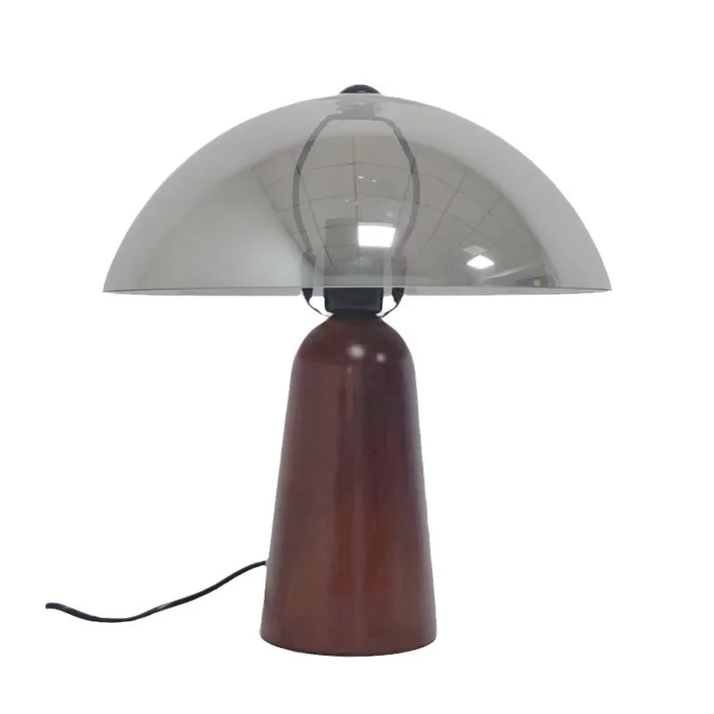 

Light luxury designer wood grain living room bedroom study decorative lamp creative personality art simple bedside lamp