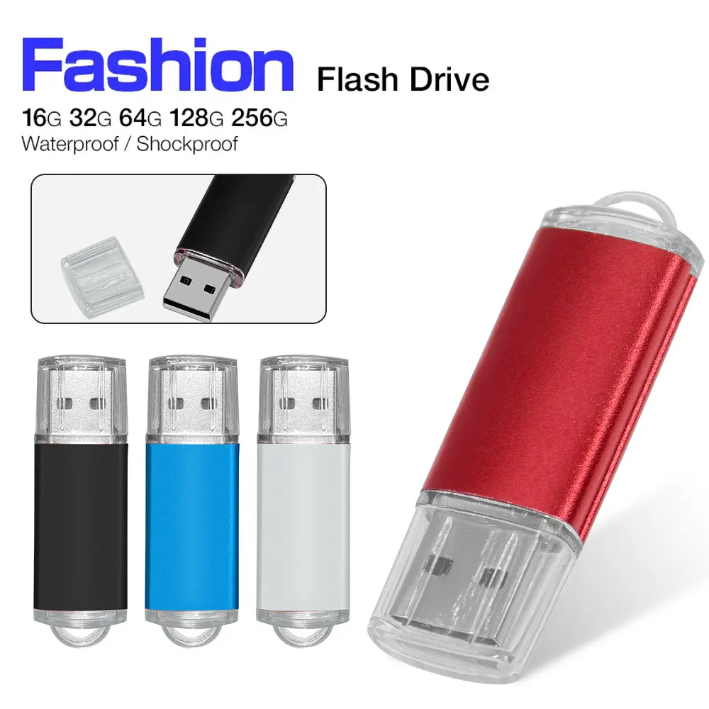 Mini clé USB 128 en métal, support à mémoire de 4 Go 8 Go 16 Go 32 Go 64 Go 2.0 Go