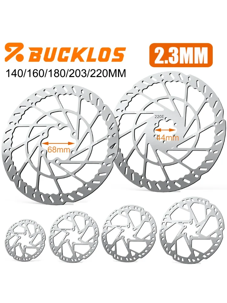 AliExpress BUCKLOS 2.3MM E-Bike Disc Brake Rotor 140/160/180/203MM Electric Bicycle Brake Rotor 220mm Dirt Bikes Brakes Rotors Front Rear