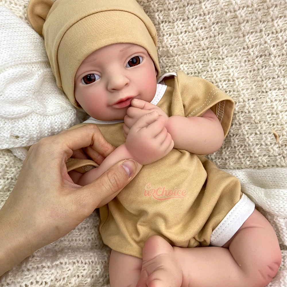 17" siliconen reborn babypop wasbaar kunstmatig meisje babypop geschilderd/ongeverfd levensecht 1:1 real touch pasgeboren speelgoed cadeau