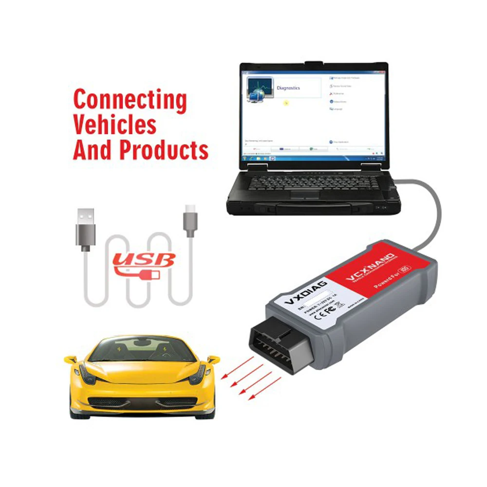 VXDIAG VCX NANO For Mazda/Ford 2 in 1 ECU Programming With IDS V125 Read VIN Clear Code TPM DPF ABS Injector Car Diagnostic Tool view 2