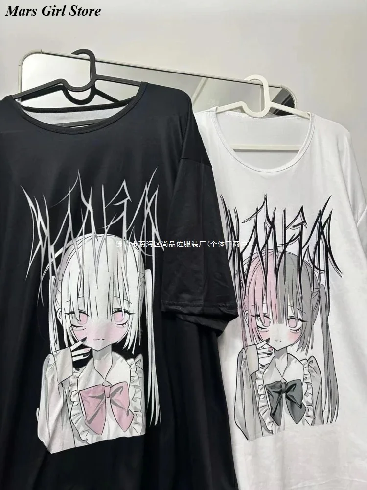 Summer Girl College Kawaii Pure Color Loose Comfortable College Style Casual Versatile Short Sleeve Top