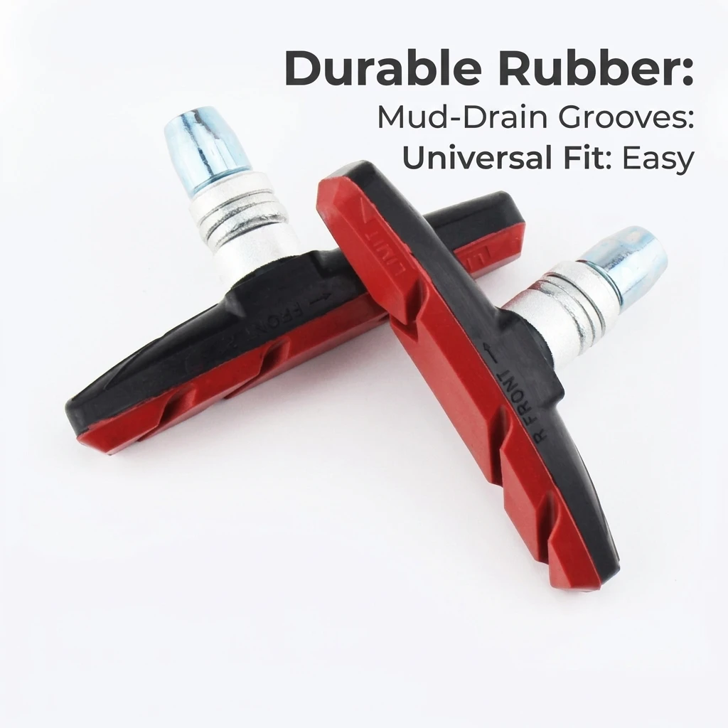 

Bicycle Brake Blocks, Cycling Rubber Tools, Mountain & Road Bike Parts, Lightweight Pads for V Brake Shoes, Bicycle Accessories