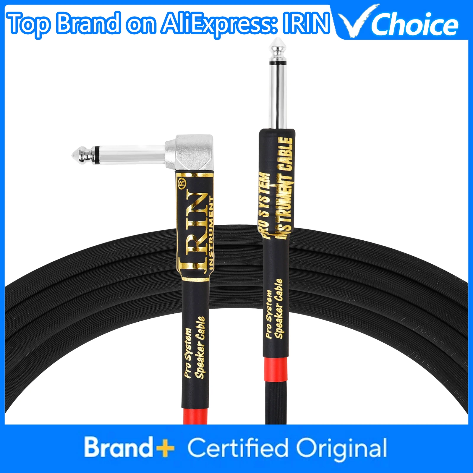 

IRIN кабель для электрогитары GT-107, аудиокабель для гитарной педали, бесшумный аудиопроводной шнур, аксессуары для струнных музыкальных инструментов, часть