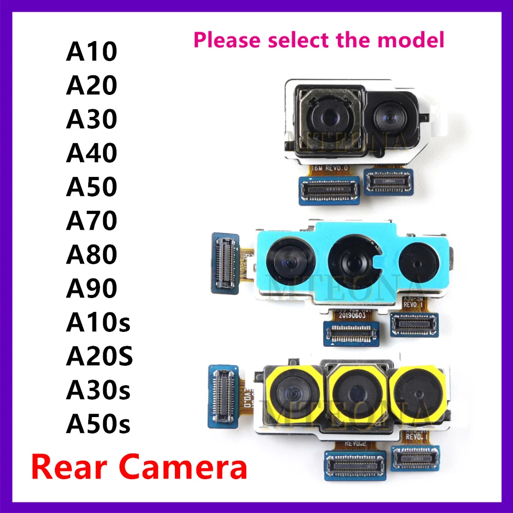 Módulo de Cámara Trasera Principal con Flex para Samsung Galaxy A20S A30s A10S A50s A10 A20 A30 A40 A50 A70 A80 A90 Repuesto
