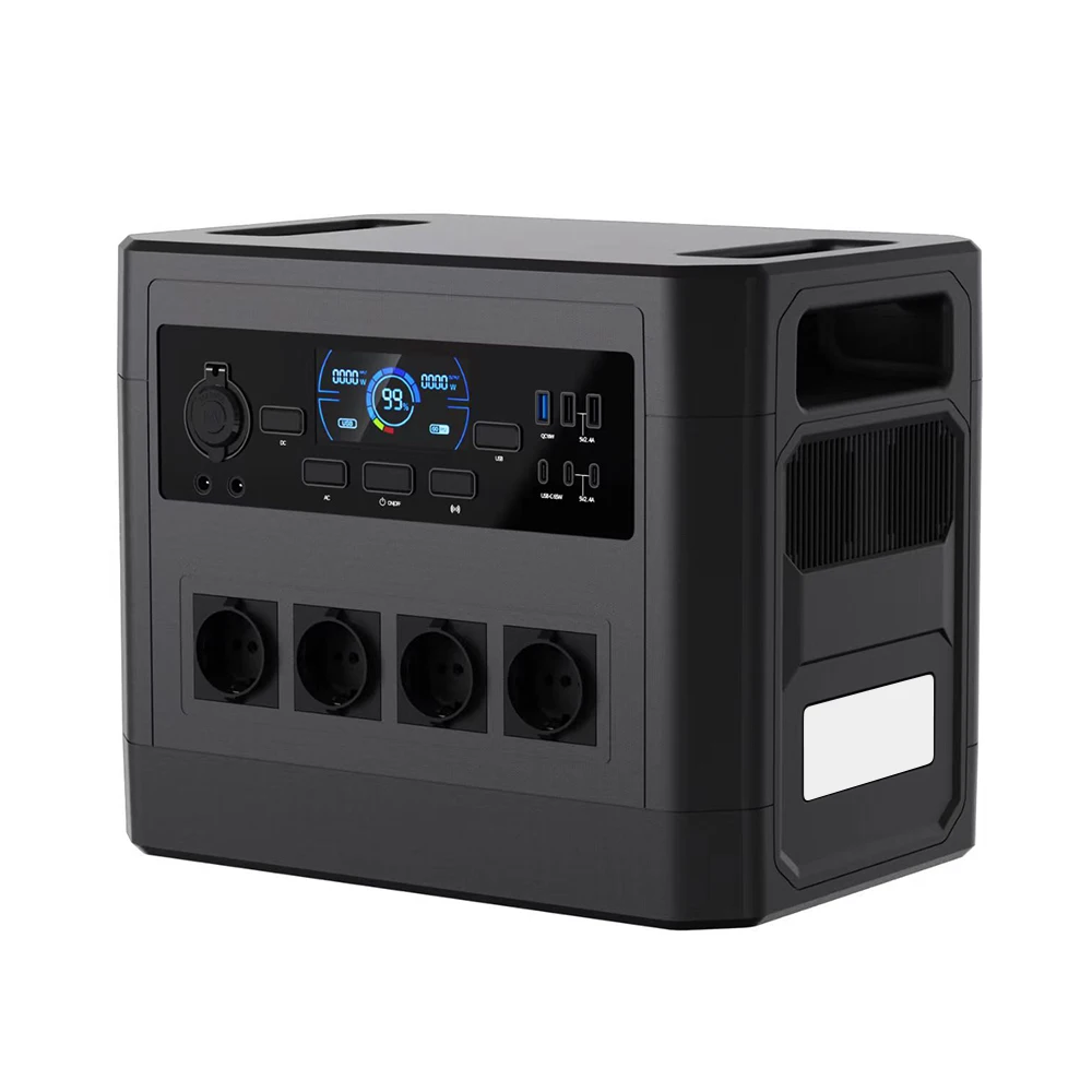 2000W Gas-Free Portable Solar Generator Complete Off-Grid System 220V Household Outdoor Emergency Power Station
