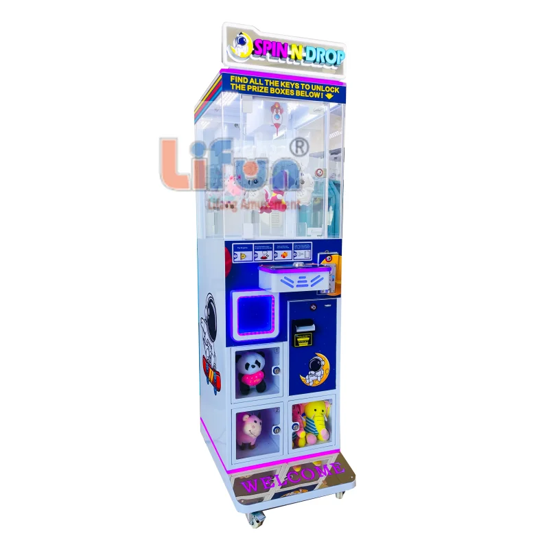 

Gifts Game Console Spin Clip Game Coin Operation Toy Clip Game Console with Prize Locker