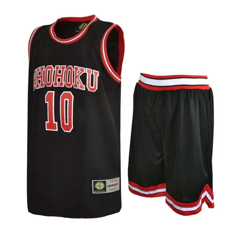 Black Slam Dunk Anime Basketball Jersey Sakuragi Hanamichi Rukawa Shohoku High School Uniform Cosplay Costume For Men Women