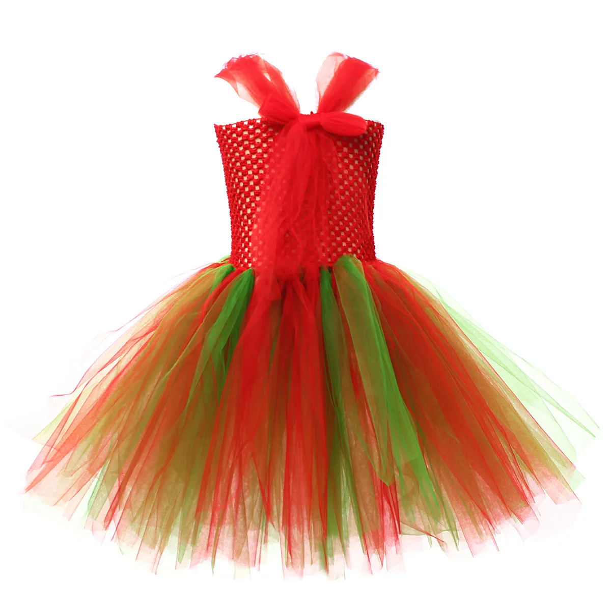 Girls Santa Claus Costume Fansy Tutu Dress Princess Robe Children Carnival Chirstmas Costumes Kid Performance Clothes 2-12Years