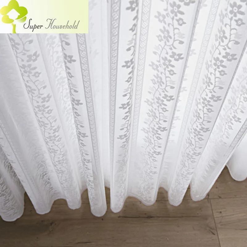 Lace Gauze Curtains White Striped Tulle For Living Room Bedroom Balcony Window Curtain Princess Mosquito Nets Wave Special Offer