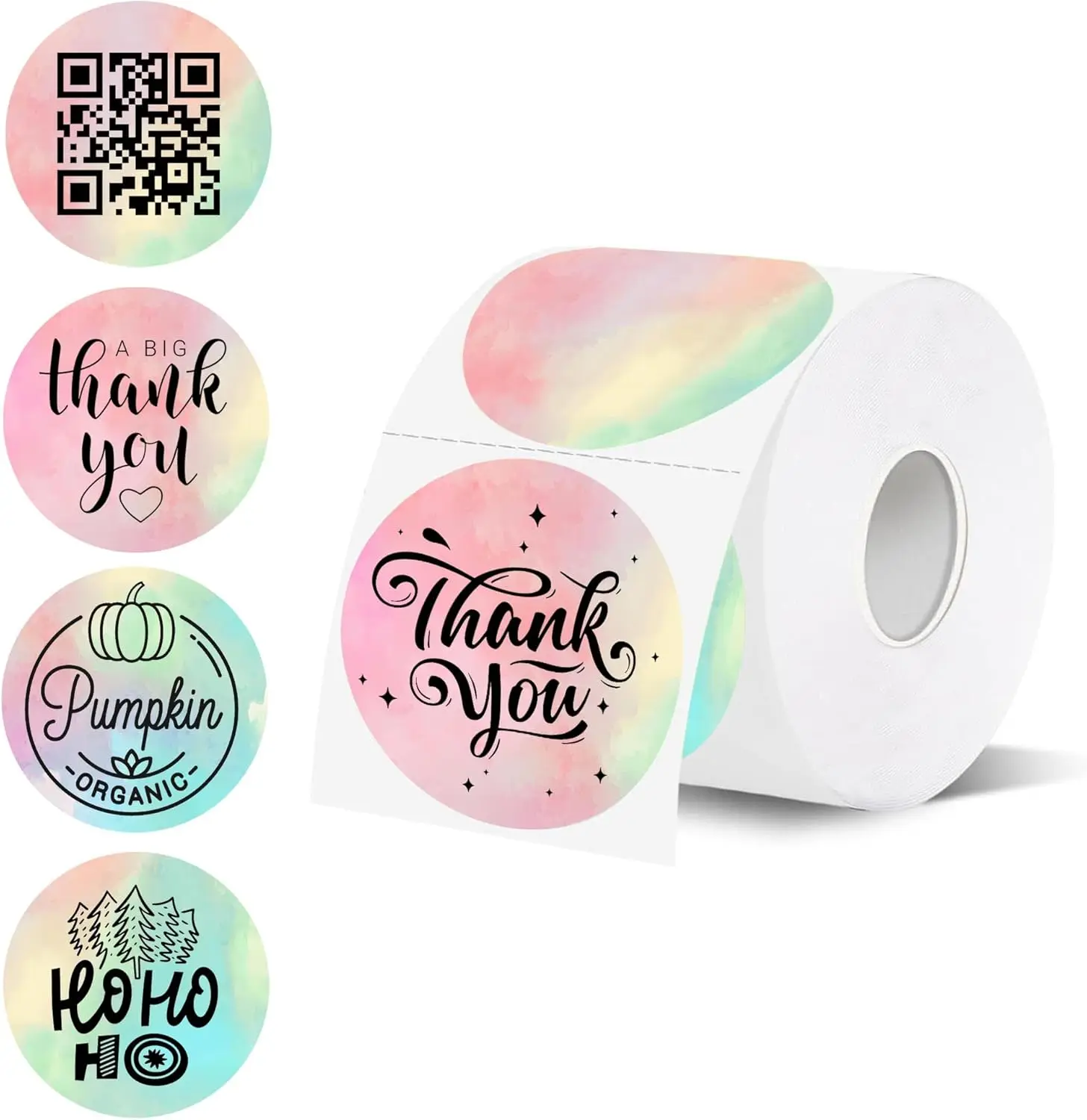 

500 шт. цветная круглая термоэтикетка самоклеящаяся акварельная наклейка 2 дюйма-розовый круг прямой термопринтер этикетка бизнес-рулон