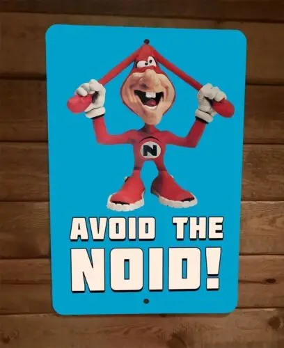 Avoid the Noid 8x12 Metal Wall Sign Retro 80s Dominos Pizza