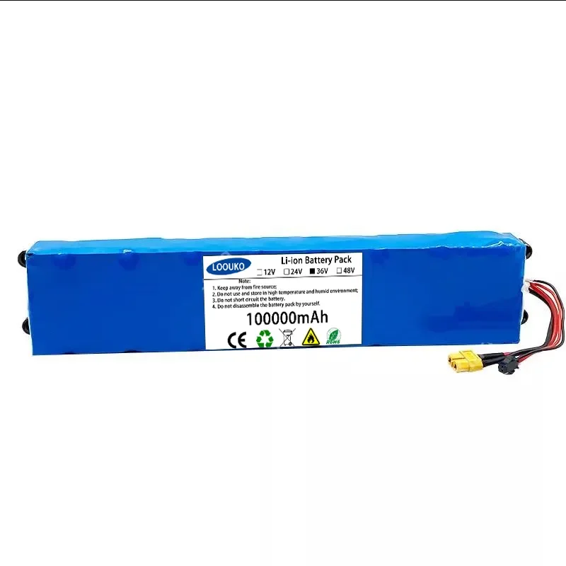 36v Electric Scooter Battery Pack  36V 100000mAh  LOOUKO 10S3P18650 Lithium M365 Electric Scooter 36v Battery Scooter