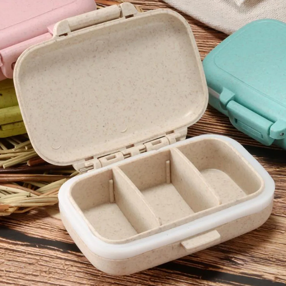 

Набор из 4-х маленьких портативных органайзеров для таблеток из полипропилена: компактный контейнер для хранения таблеток, витаминов, колец, серег на каждый день