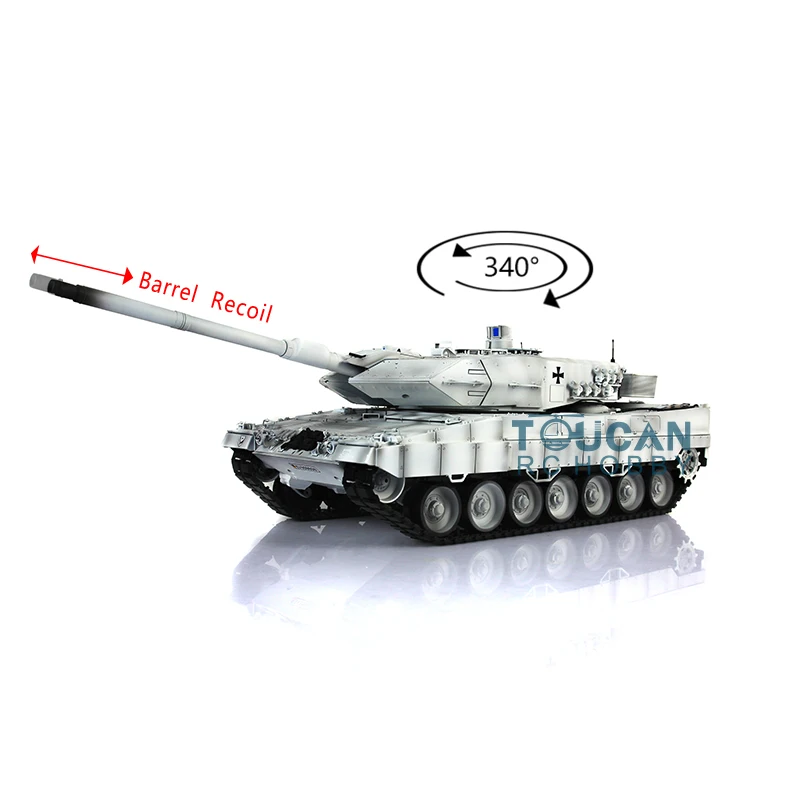 1/16 2.4G HENG LONG 7.0 Plastic Leopard2A6 Military RC Tank Barrel Recoil 3889 Remote Control Car TH17620-SMT4