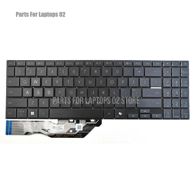 Laptop Keyboard US Backlit New For Asus Gaming V16 V3607 V3607V V3607VJ V3607VJ-DS76 / Vivobook 16 X1607 X1607CA TP3607 TP3607SA