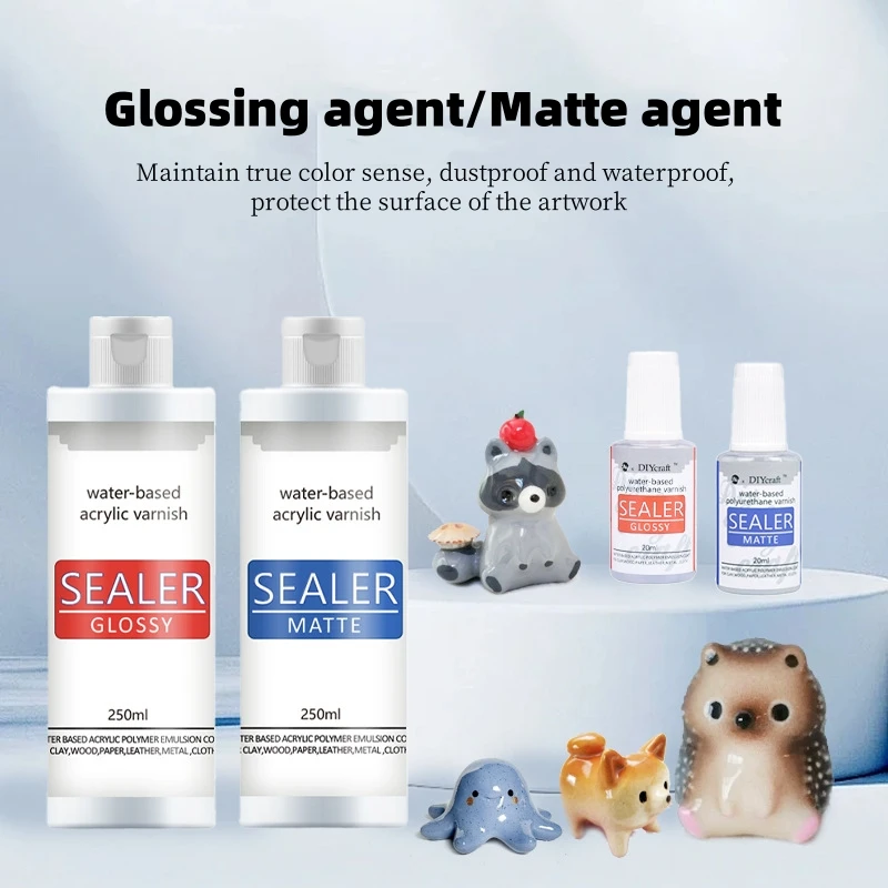 20/60 ml wasserbasiertes Acryl-Lack-Versiegelungsgerät, glänzendes Versiegelungsgerät, matt, ungiftig, Versiegelung, Glanzöl, schnell trocknendes Versiegelungsmittel, Bastelbedarf