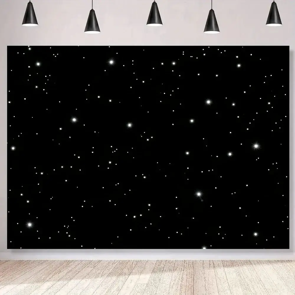 VIKAMA Kosmische Raum-Wandteppich, Sternenhimmel-Galaxie-Wandbehang aus Polyester, Himmlische Dekoration für Wohnheim, Party, Büro und Zuhause