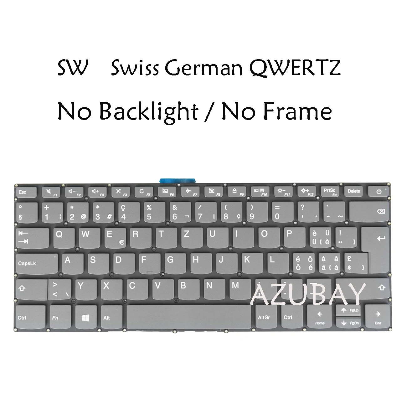 Teclado suizo CH QWERTZ para Lenovo Ideapad 320-14isk 320H-14isk 320L-14isk 320R-14isk 320E-14isk B320-14IKB sin retroiluminación